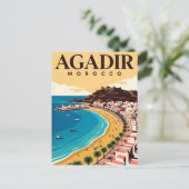 Oude Reisansichtkaart | Agadir Marokko Briefkaart (Staand voorkant)