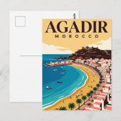 Oude Reisansichtkaart | Agadir Marokko Briefkaart (Voorkant / Achterkant)