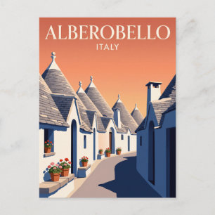 Oude Reisansichtkaart Alberobello Italië Briefkaart