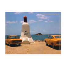 oude reisansichtkaart Australië retro auto's