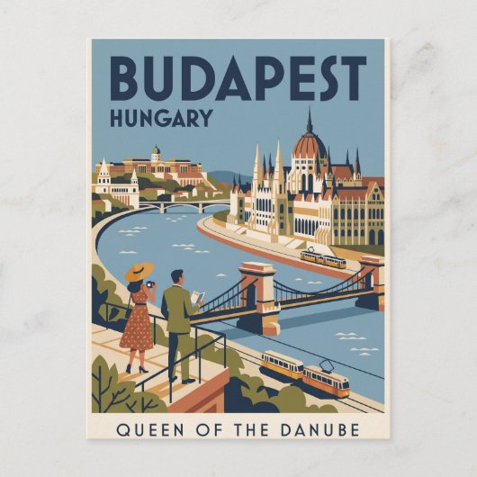 Oude Reisansichtkaart | Boedapest Briefkaart (Voorkant)