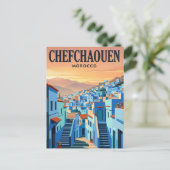 Oude Reisansichtkaart | Chefchaouen, Marokko Briefkaart (Staand voorkant)