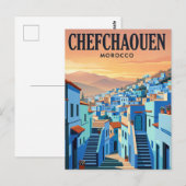 Oude Reisansichtkaart | Chefchaouen, Marokko Briefkaart (Voorkant / Achterkant)