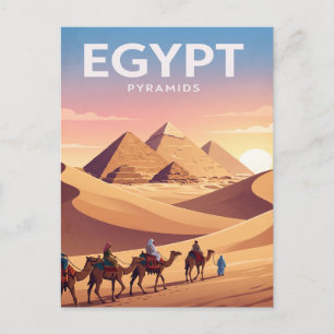 Oude Reisansichtkaart Egyptische Piramides Briefkaart