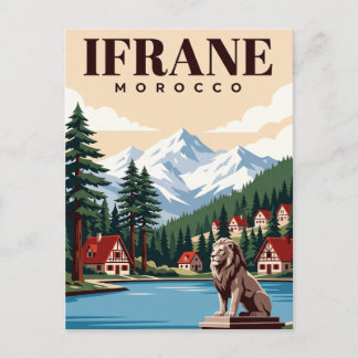 Oude Reisansichtkaart | Ifrane Marokko Briefkaart