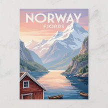 Oude Reisansichtkaart | Noorse Fjorden