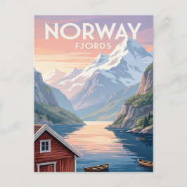 Oude Reisansichtkaart | Noorse Fjorden Briefkaart