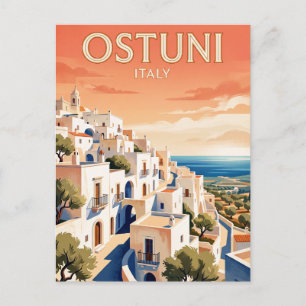 Oude Reisansichtkaart Ostuni Italië Briefkaart