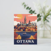 Oude Reisansichtkaart Ottawa Canada Briefkaart (Staand voorkant)