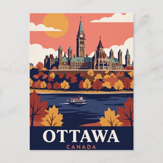 Oude Reisansichtkaart Ottawa Canada Briefkaart (Voorkant)
