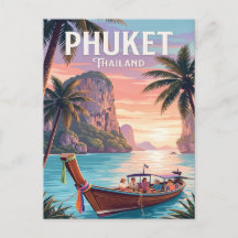 Oude Reisansichtkaart | Phuket Thailand