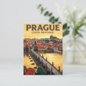 Oude Reisansichtkaart Praag Briefkaart (Staand voorkant)