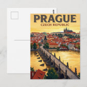 Oude Reisansichtkaart Praag Briefkaart (Voorkant / Achterkant)