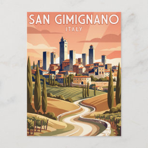 Oude Reisansichtkaart San Gimignano Italië Briefkaart