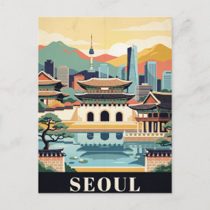 Oude Reisansichtkaart Seoul Briefkaart