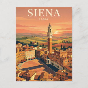 Oude Reisansichtkaart Siena Italië Briefkaart