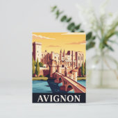 Oude Reisbriefkaart Avignon Briefkaart (Staand voorkant)