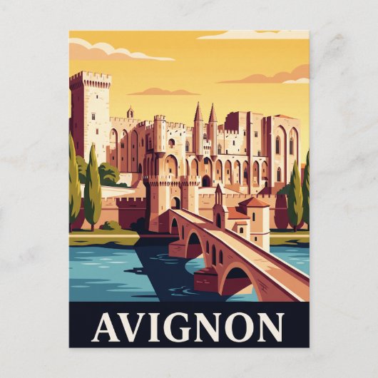 Oude Reisbriefkaart Avignon Briefkaart (Voorkant)