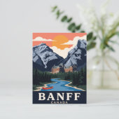 Oude Reisbriefkaart Banff Canada Briefkaart (Staand voorkant)