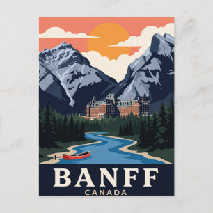 Oude Reisbriefkaart Banff Canada Briefkaart
