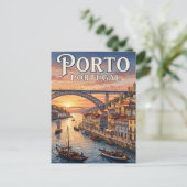 Oude Reisbriefkaart Porto Briefkaart (Staand voorkant)