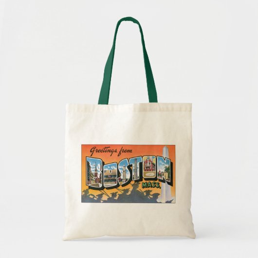 Oude reisgroeten uit Boston Massachusetts Tote Bag (Voorkant)