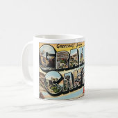 Oude reisgroeten vanuit Grand Canyon Arizona Koffiemok (Voorkant links)