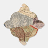 Oude reiskaarten  collage bedankdoosjes (Uitgevouwen)