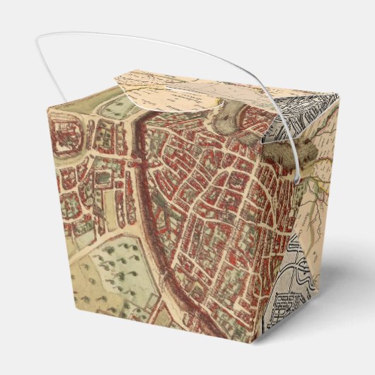 Oude reiskaarten  collage bedankdoosjes (Achterkant)