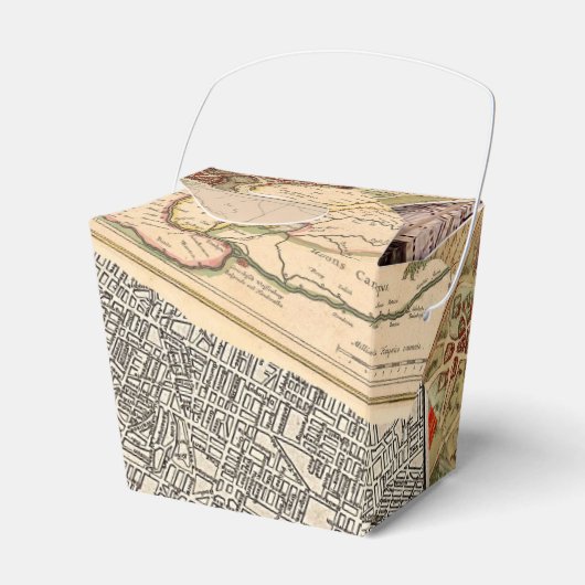 Oude reiskaarten  collage bedankdoosjes (Voorkant Zijde)