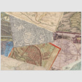 Oude  reiskaarten tissuepapier (Voorkant)