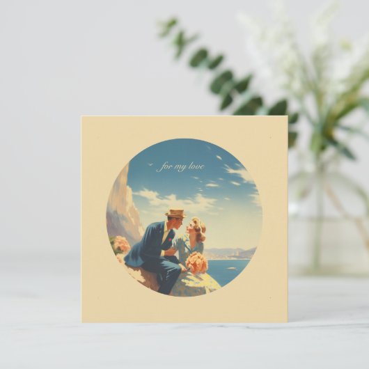 Oude Reisposter, aanpasbare Valentijn (Staand voorkant)