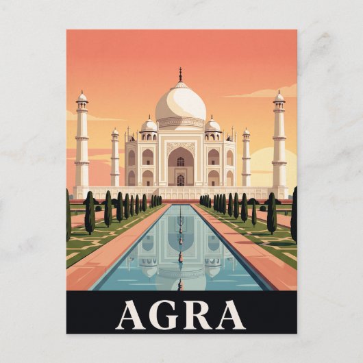 Oude Reisposter | AGRA Briefkaart (Voorkant)