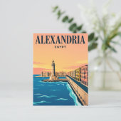 Oude Reisposter | Alexandrië, Egypte Briefkaart (Staand voorkant)