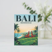 Oude Reisposter | Bali Briefkaart (Staand voorkant)