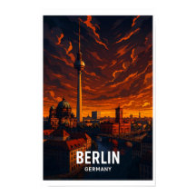 Oude Reisposter Berlijn Duitsland - Dramatisch