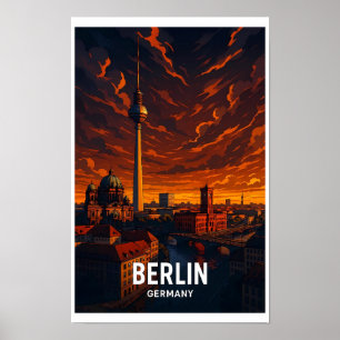 Oude Reisposter Berlijn Duitsland - Dramatisch Poster