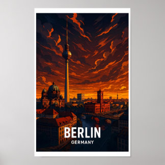 Oude Reisposter Berlijn Duitsland - Dramatisch Poster