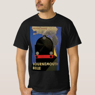 Oude Reisposter, Bournemouth Belle Trein T-shirt