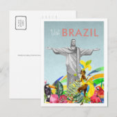 Oude Reisposter | Brazilië Briefkaart (Voorkant / Achterkant)