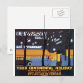 Oude reisposter briefkaart (Voorkant / Achterkant)