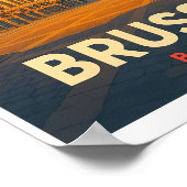 Oude Reisposter Brussel België Poster (Hoek)