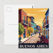 Oude Reisposter | BUENOS AIRES Briefkaart (Voorkant / Achterkant)