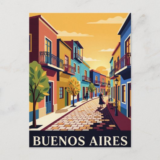 Oude Reisposter | BUENOS AIRES Briefkaart (Voorkant)
