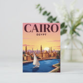 Oude Reisposter | Caïro, Egypte Briefkaart (Staand voorkant)
