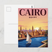 Oude Reisposter | Caïro, Egypte Briefkaart (Voorkant / Achterkant)