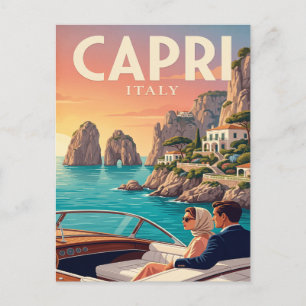 Oude Reisposter Capri Italië Briefkaart