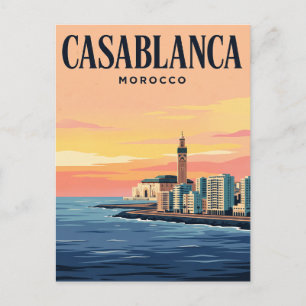 Oude Reisposter Casablanca, Marokko Briefkaart