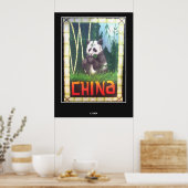 Oude Reisposter China Panda Poster (Keuken)