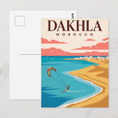 Oude Reisposter | Dakhla Marokko Briefkaart (Voorkant / Achterkant)